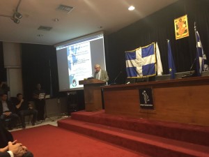 Ο κεντρικός ομιλητής τ. Πρόεδρος του Συνδέσμου μας Μ. Μπασδέκης