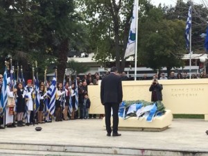 Κατάθεση στεφάνου από τον Πρόεδρο του Συνδέσμου Εφέδρων Αξιωματικών Θ.Μπριάνη στην Αγ.Παρασκευή
