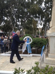 Κατάθεση στεφάνου στον Δήμο Λαυρεωτικής από τον Ταμία και αντιπρόσωπό μας Αθ.Καρκάνη